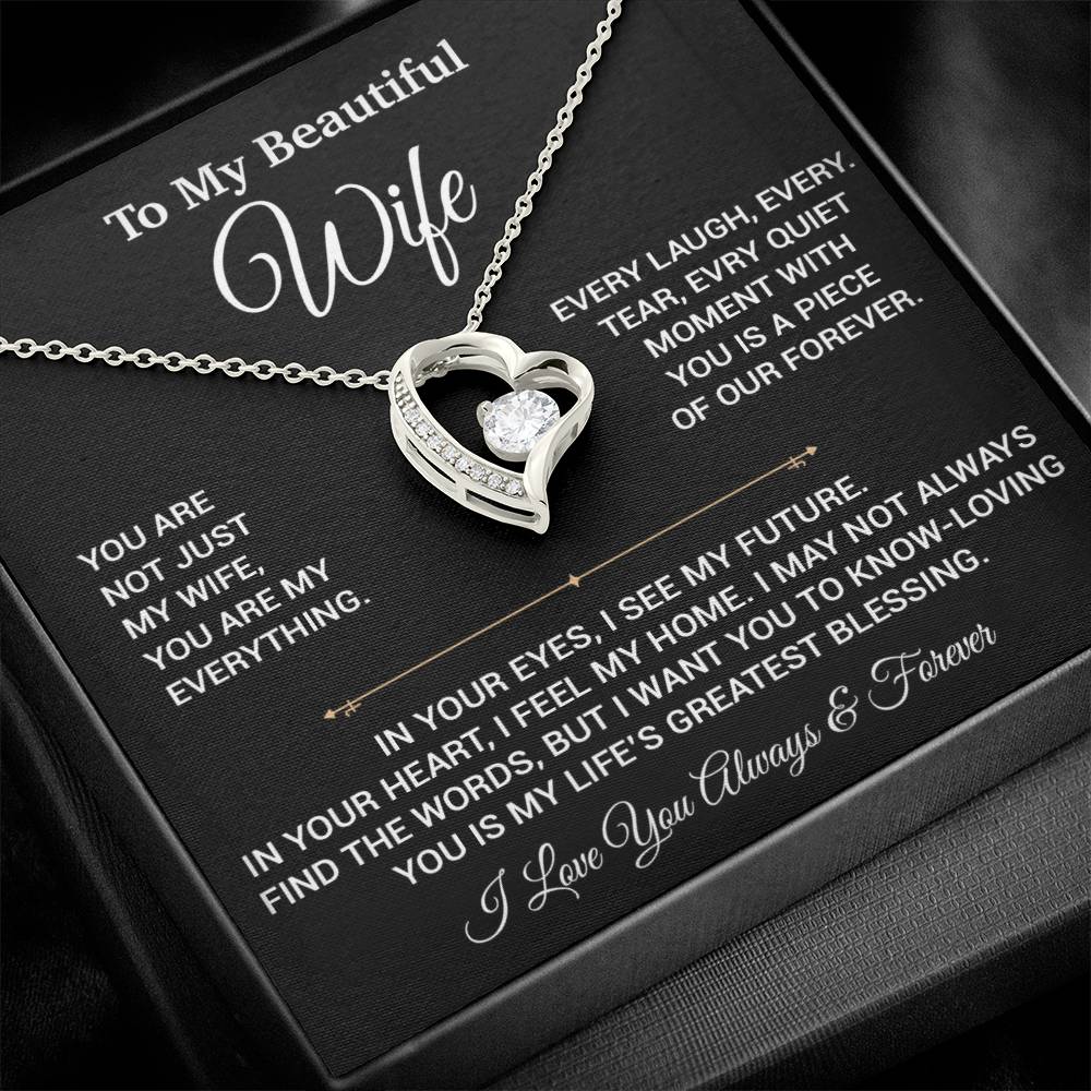To My Wife Necklace, Christmas Gifts For Women, Anniversary Gift For Wife 10_9_Black