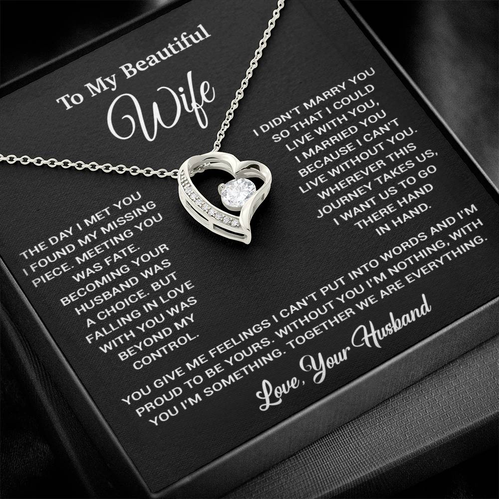 To My Wife Necklace, Vanlentines Gifts For Women, Anniversary Gift For Wife 2_2_Black