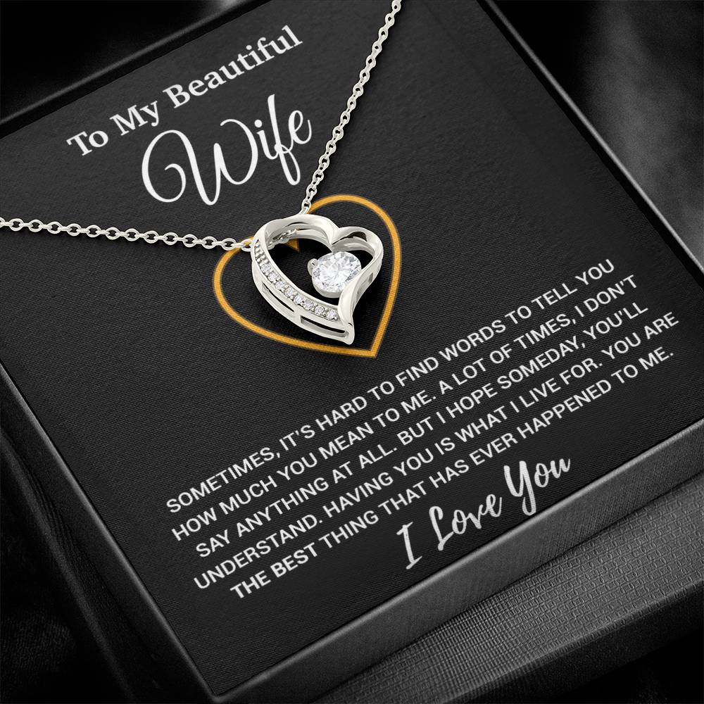 To My Wife Necklace, Christmas Gifts For Women, Anniversary Gift For Wife 21_11_Black