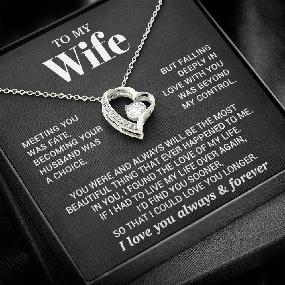 To My Wife Necklace, Christmas Gifts For Women, Anniversary Gift For Wife 7_10_Black