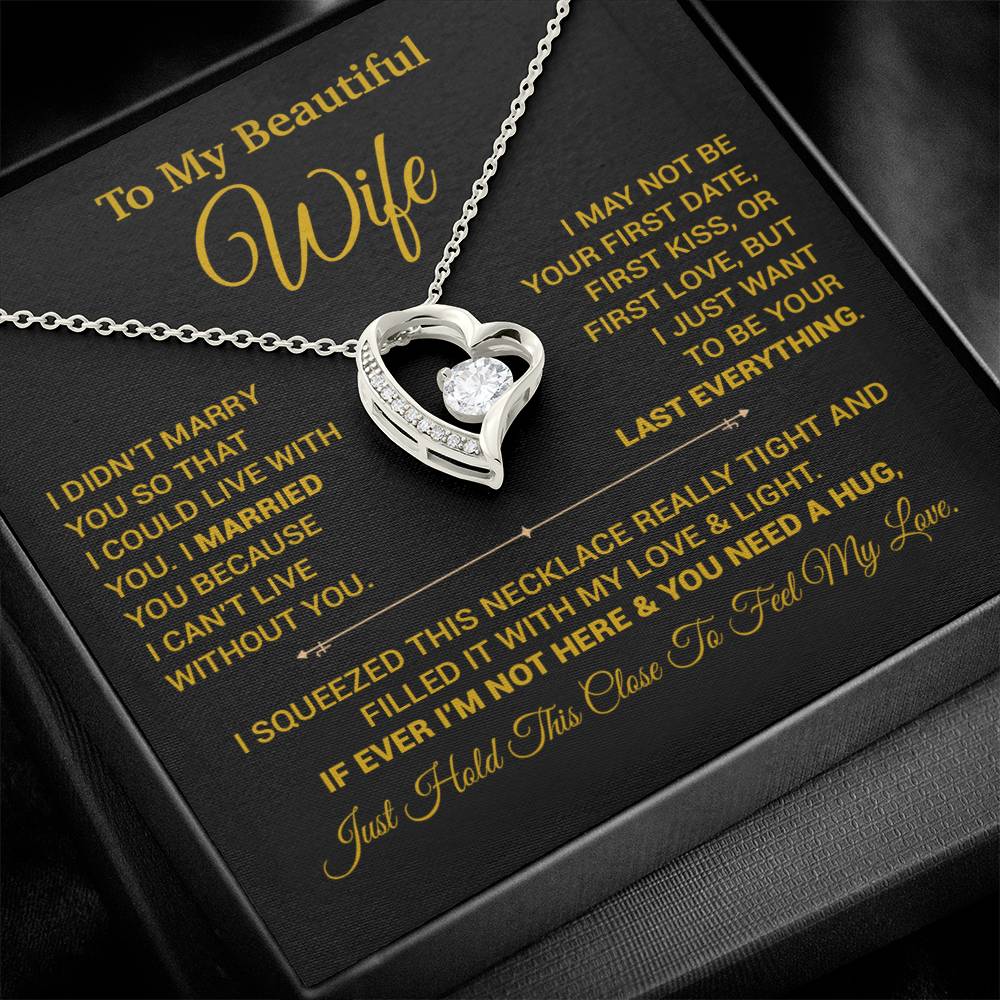 To My Wife Necklace, Christmas Gifts For Women, Anniversary Gift For Wife 9_9_Gold