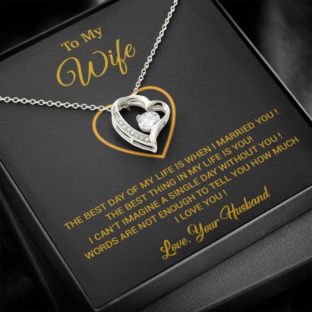 To My Wife Necklace, Gift For Wife, Anniversary Gift For Wife, Necklace For Wife 26_2_Gold