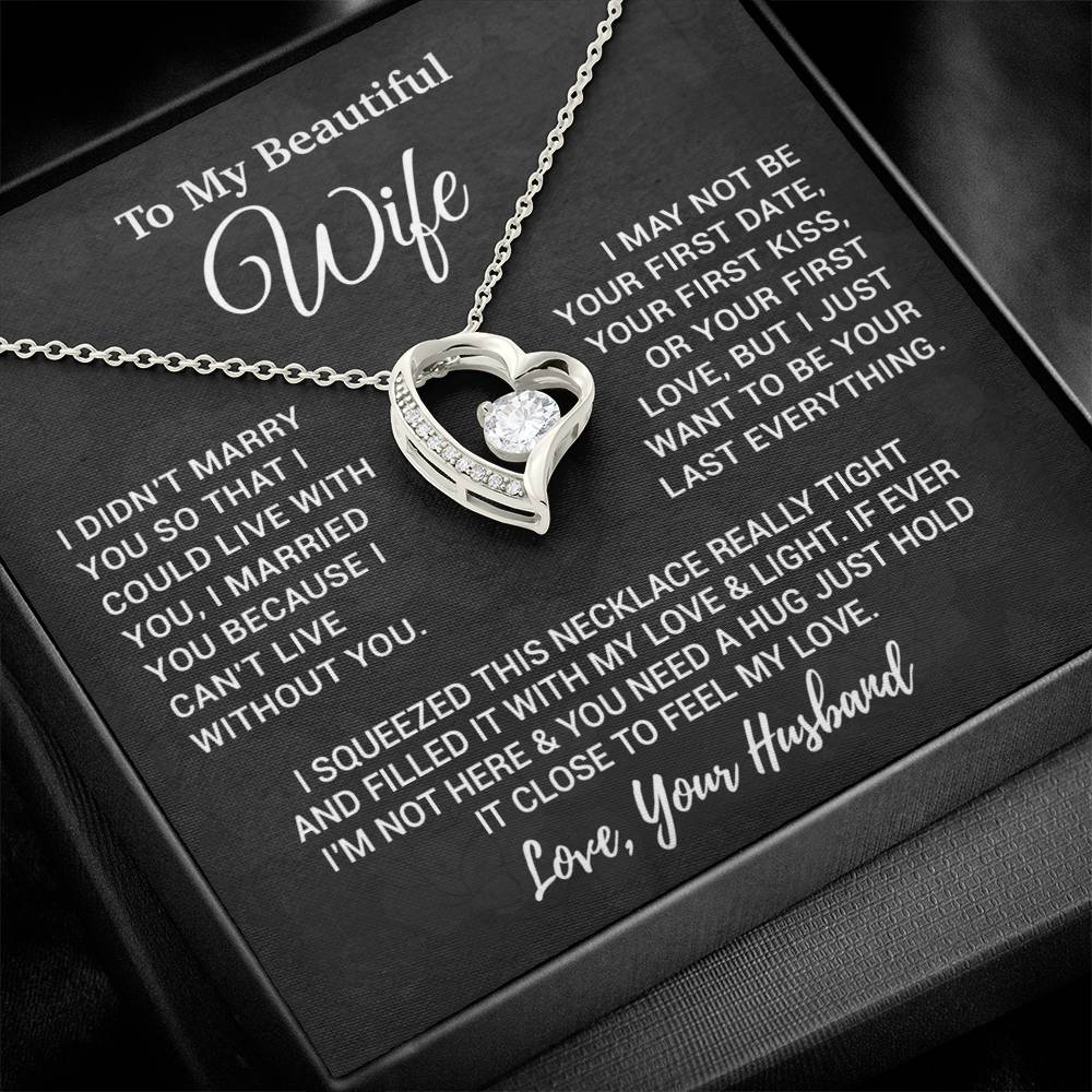 To My Wife Necklace, Christmas Gifts For Women, Anniversary Gift For Wife 23_9_Black
