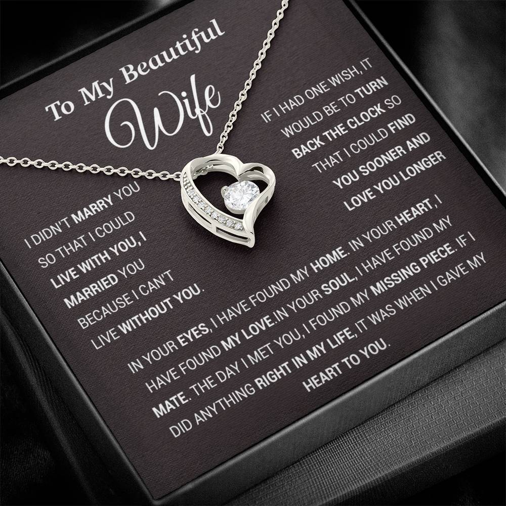 To My Wife Necklace, Gift For Wife, Anniversary Gift For Wife, Christmas Gift 28_11_Tim