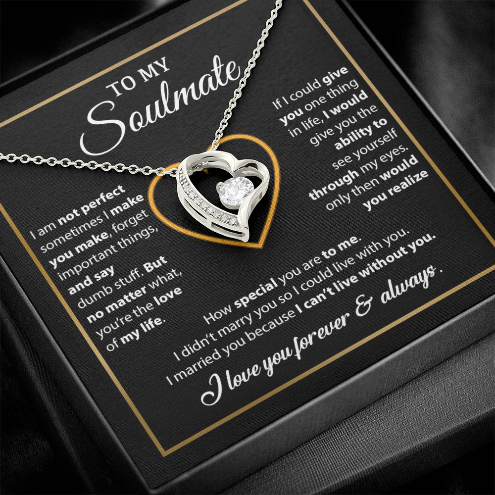 To My Soulmate Necklace, Gift For Wife From Husband, Valentines Gift For Wife 11_2_Black