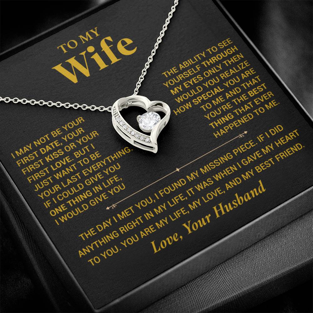 To My Wife Necklace, Christmas Gift For Wife, Christmas Gifts For Her, Wife Gift_ Orange