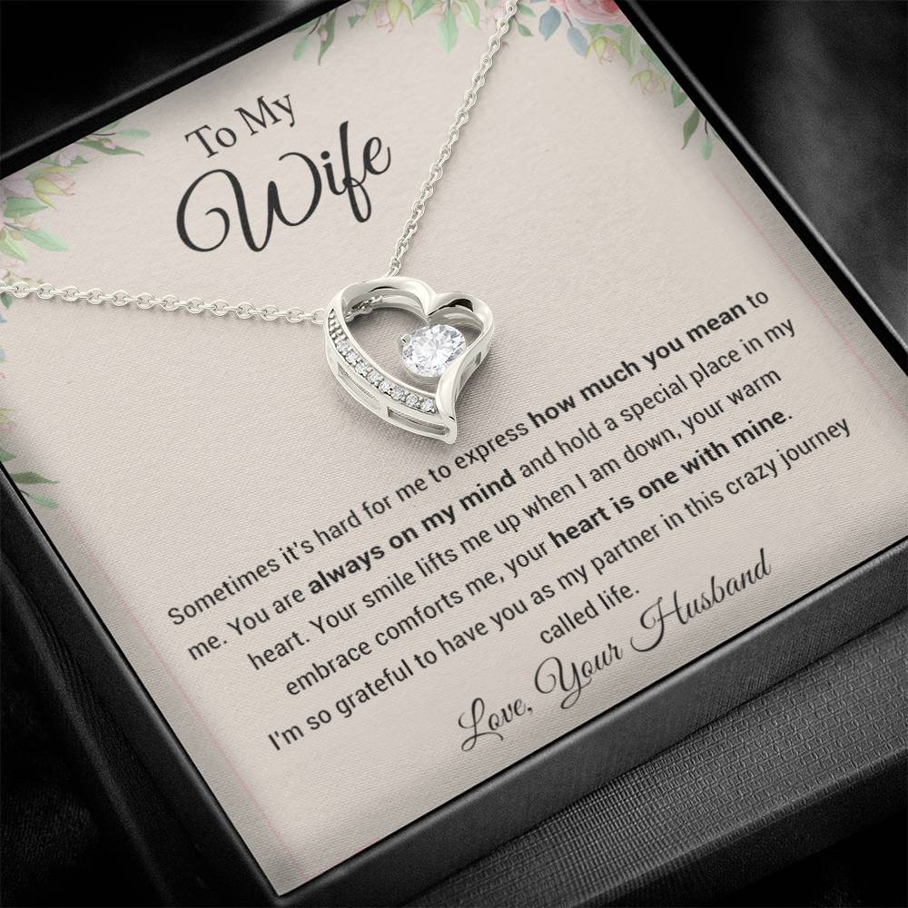 To My Wife Necklace, Wife Christmas Gift, Birthday Gift, Jewelry For My Wife