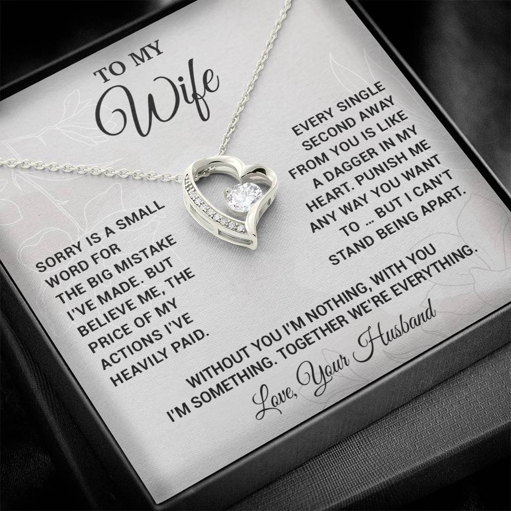 To My Wife Necklace, Christmas Gifts For Women, Anniversary Gift For Wife 16_10_White
