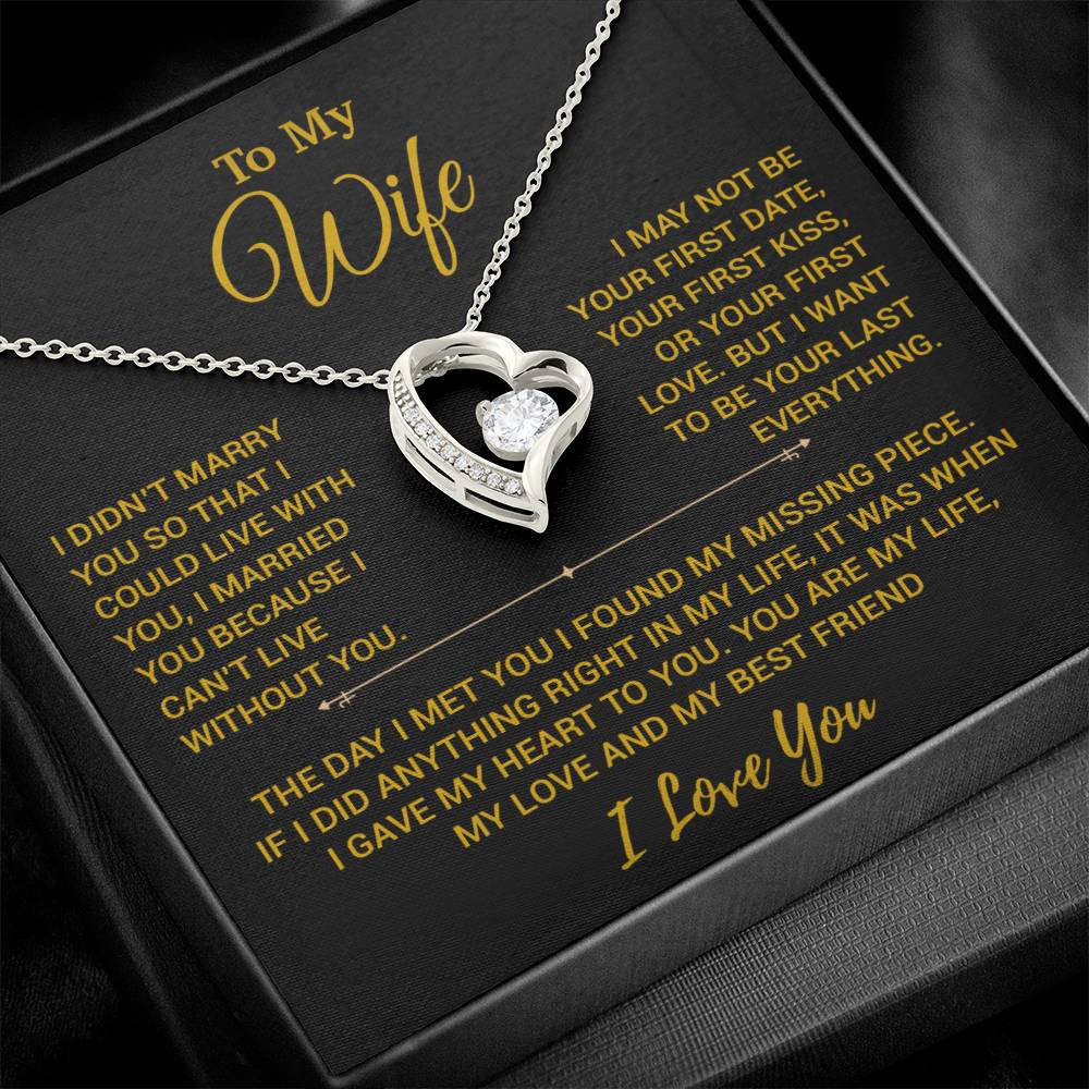 To My Wife Necklace, Christmas Gifts For Women, Anniversary Gift For Wife 16_11_Gold