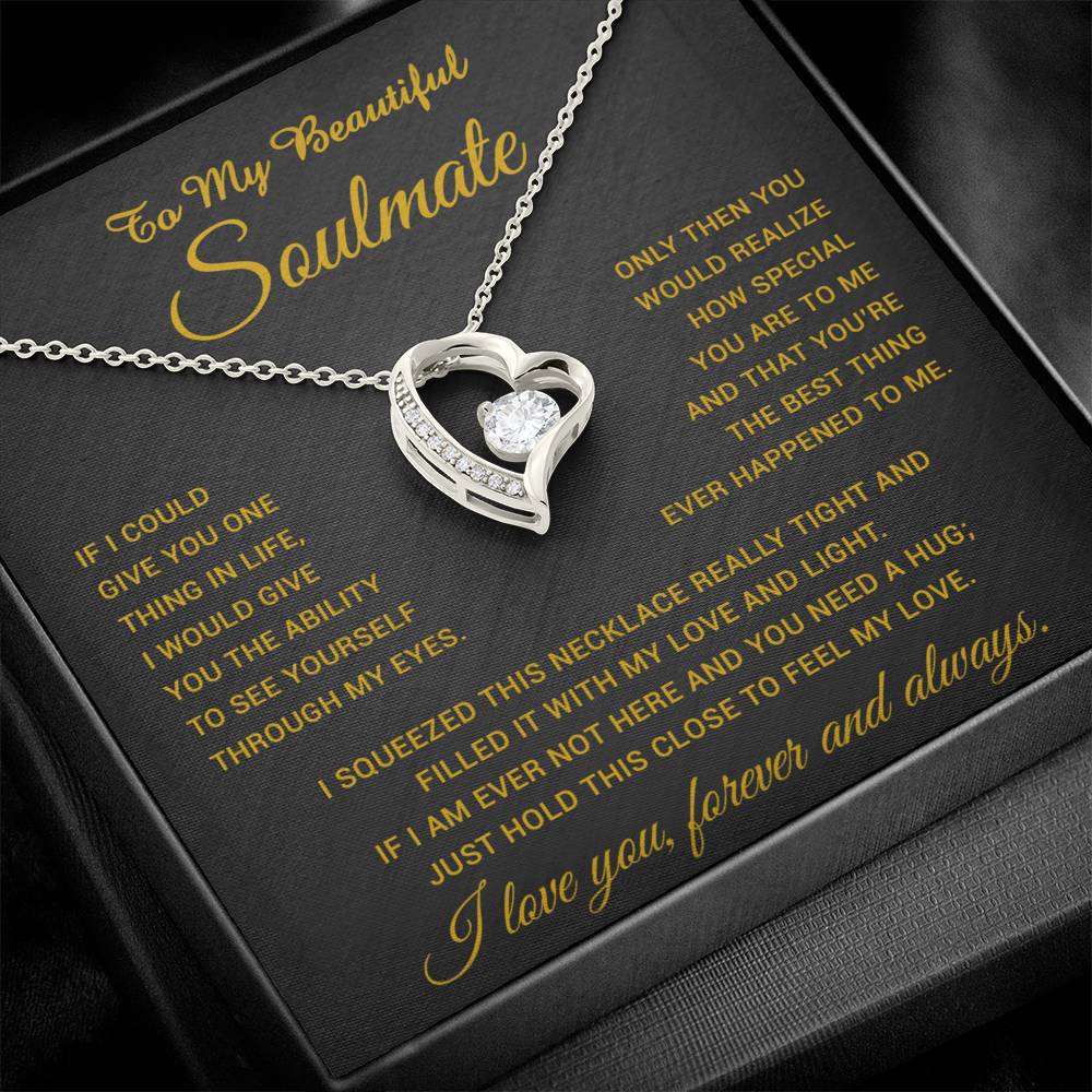 To My Soulmate Necklace, Gift For Soulmate, Anniversary Gift, Birthday Gift 30_4_Gold