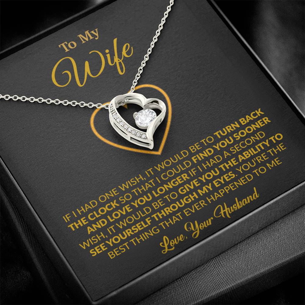 To My Wife Necklace, Gift For Wife, Anniversary Gift For Wife, Necklace For Wife 13_1_Gold