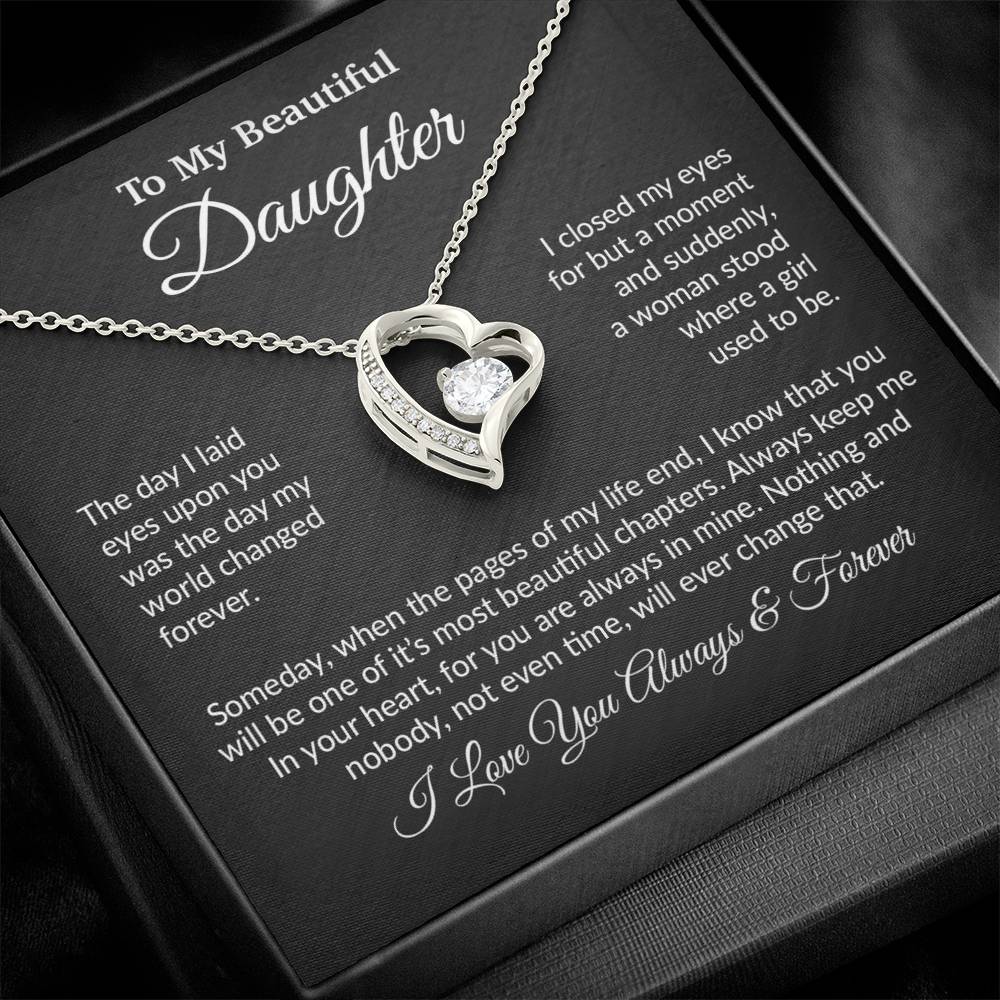 To My Daughter Necklace, Daughter Mother Necklace, Daughter Gift From Mom 8_11_Black
