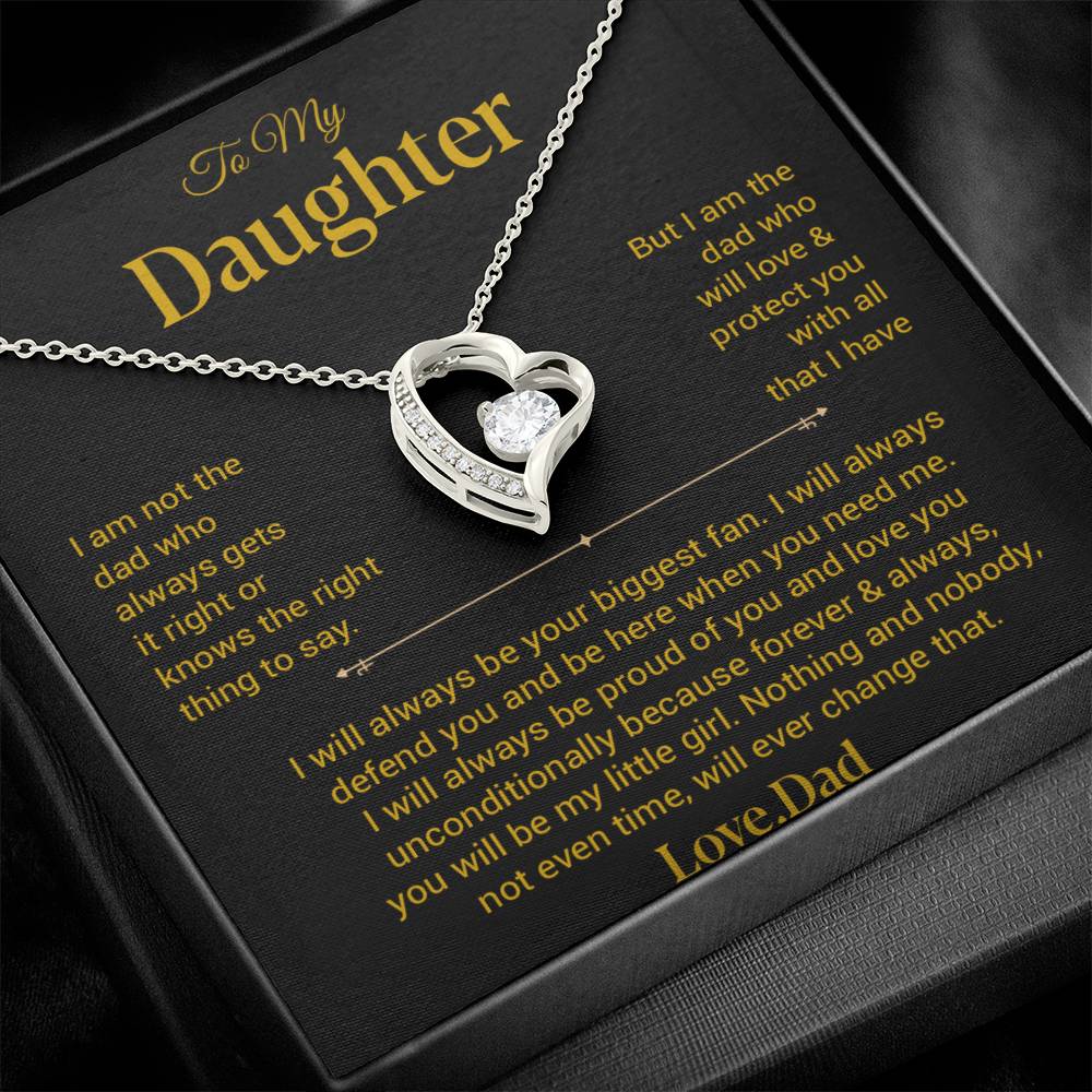 To My Daughter Necklace, Gift for Daughter from Dad, Father Daughter Necklace 21_11_Gold
