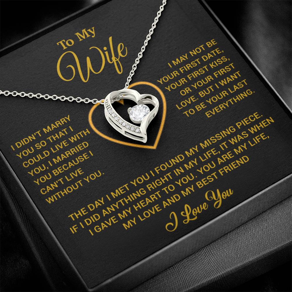 To My Wife Necklace, Christmas Gifts For Women, Anniversary Gift For Wife 14_12_Gold