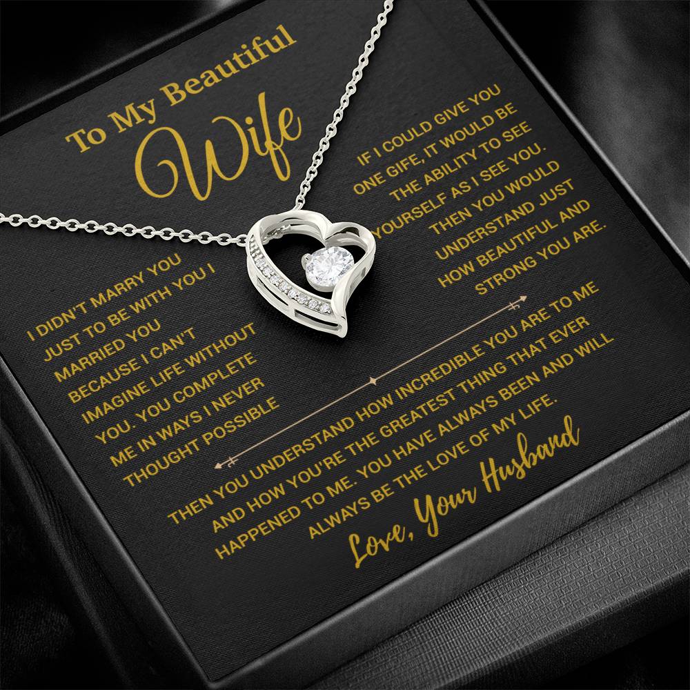To My Wife Necklace, Christmas Gifts For Women, Anniversary Gift For Wife 11_9_Gold