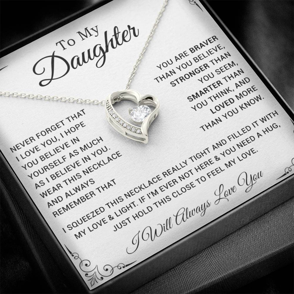 To My Daughter Necklace, Gift For Daughter From Dad, Father Daughter Necklace 28_10