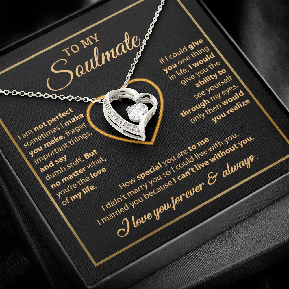 To My Soulmate Necklace, Gift For Wife From Husband, Valentines Gift For Wife 11_2_Gold