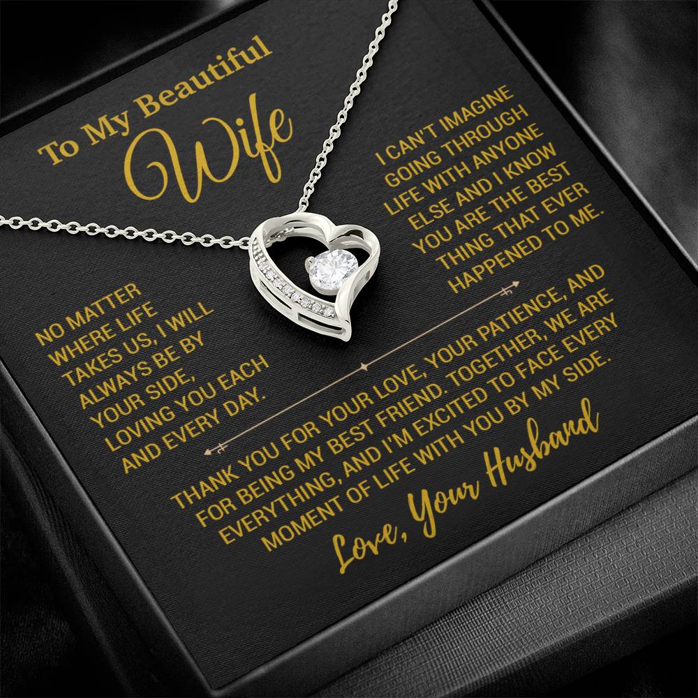 To My Wife Necklace, Christmas Gifts For Women, Anniversary Gift For Wife 26_12_Gold