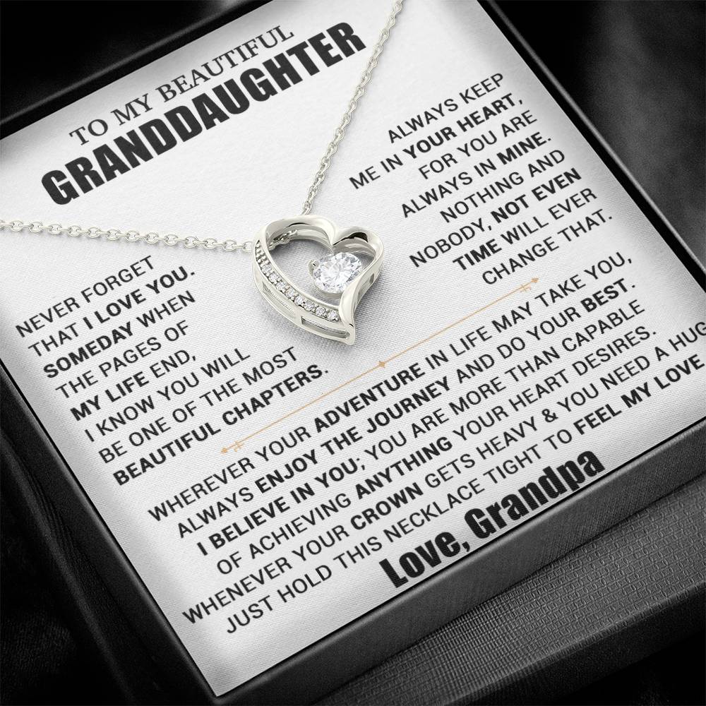 To My Granddaughter Necklace, Granddaughter Gift from Grandpa, Christmas Gift 10_10