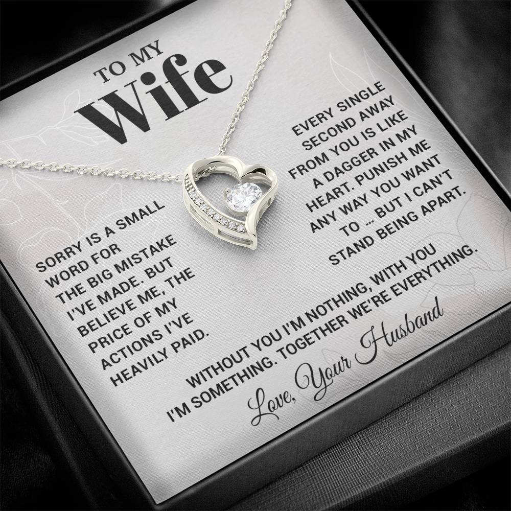 To My Wife Necklace, Christmas Gifts For Women, Anniversary Gift For Wife 15_10_White