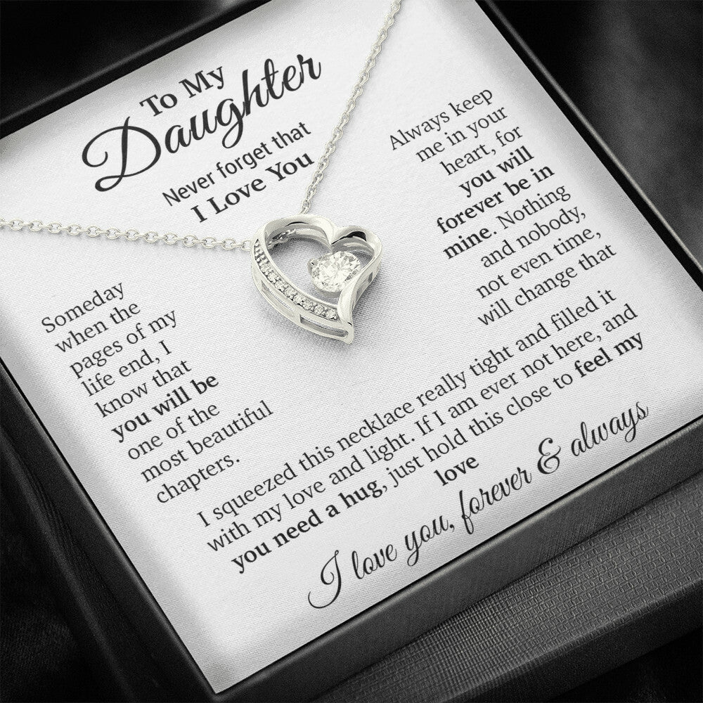 To My Daughter Necklace, Daughter Father Necklace, Daughter Gift From Dad, Mom 9_11