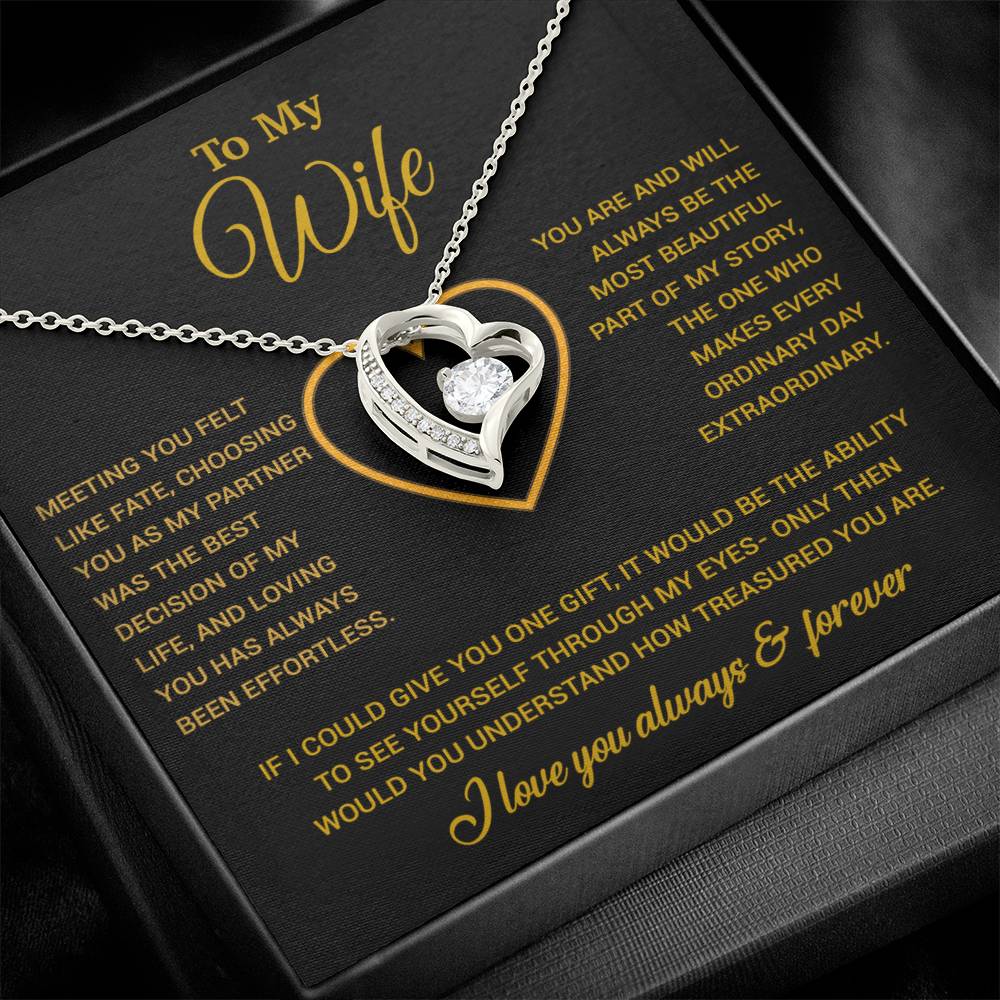 To My Wife Necklace, Christmas Gifts For Women, Anniversary Gift For Wife 1_1_Gold