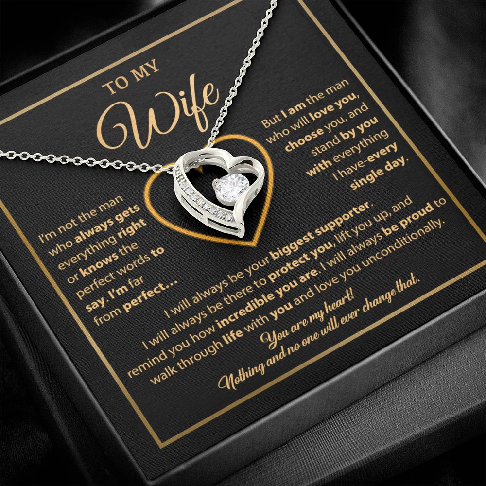 To My Wife Necklace, Gift For Wife, Anniversary Gift For Wife, Necklace For Wife 29_1_Gold