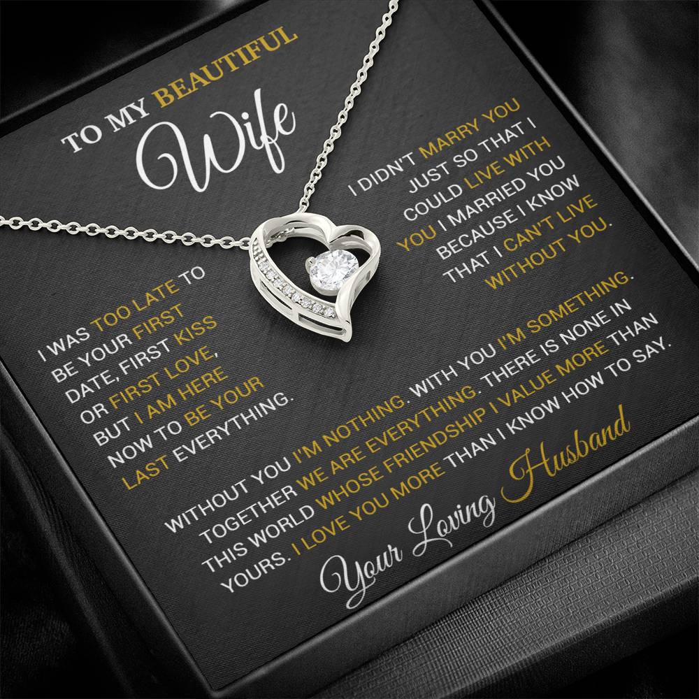 To My Wife Necklace, Christmas Gifts For Wife, Anniversary Cute Gift For Wife 9_9