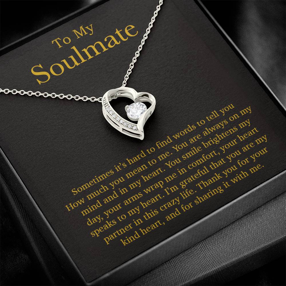 To My Soulmate Necklace, Valentines Day Gift, Soulmate Gifts, Birthday Gifts_Gold
