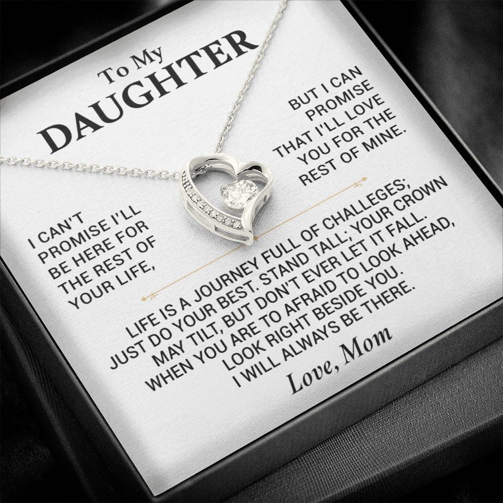 To My Daughter Necklace Love Mom, Gift for Daughter from Mom, Birthday Gifts