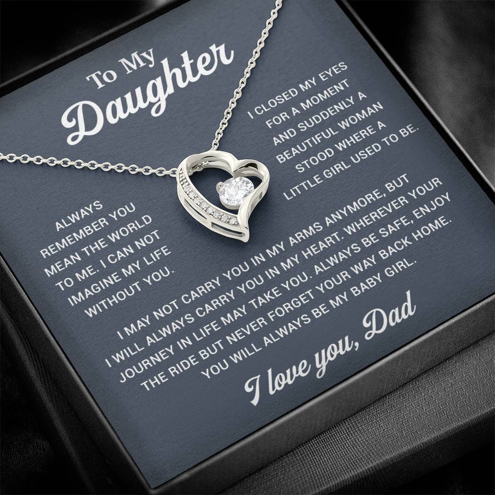 To My Daughter Necklace, Gift for Daughter from Dad, Father Daughter Necklace 2_12