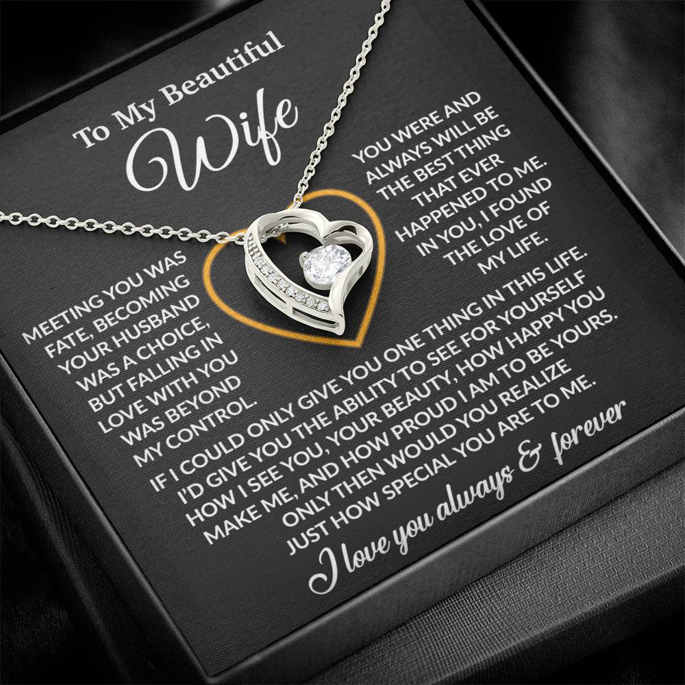 To My Wife Necklace, Wife Gift from Husband, Christmas Gift 27_11_Black