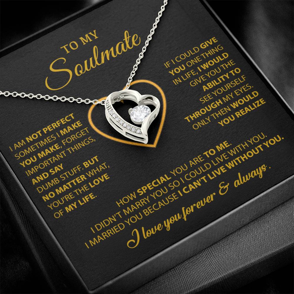 To My Soulmate Necklace, Gift For Wife From Husband, Valentines Gift For Wife 12_2_Gold