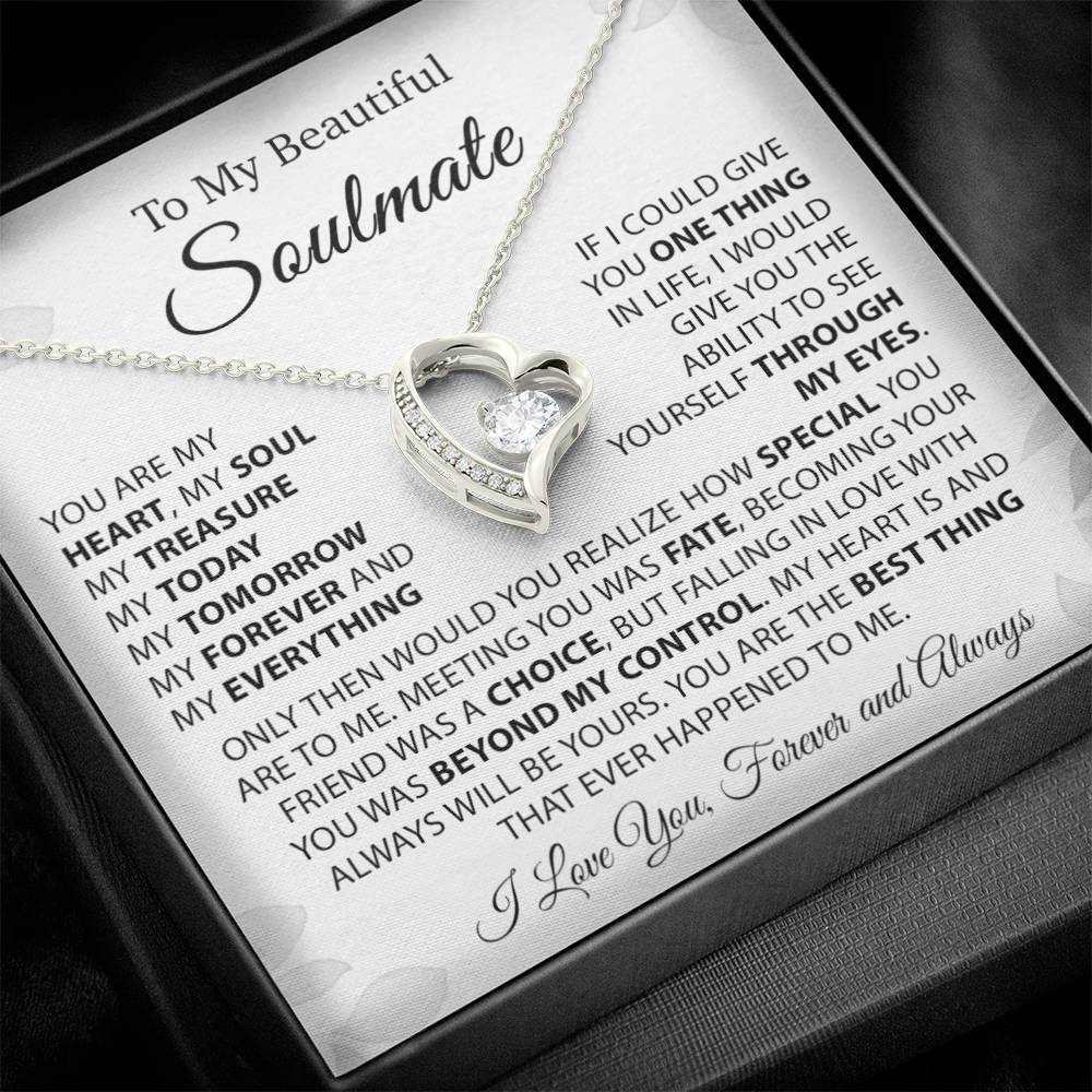 To My Soulmate Necklace, Gift For Wife, Gift For Her, Christmas Gift
