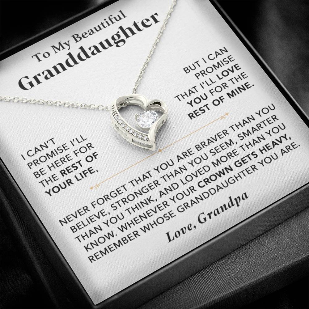 To My Granddaughter Necklace, Granddaughter Gift from Grandma, Gift from Grandpa 1_8