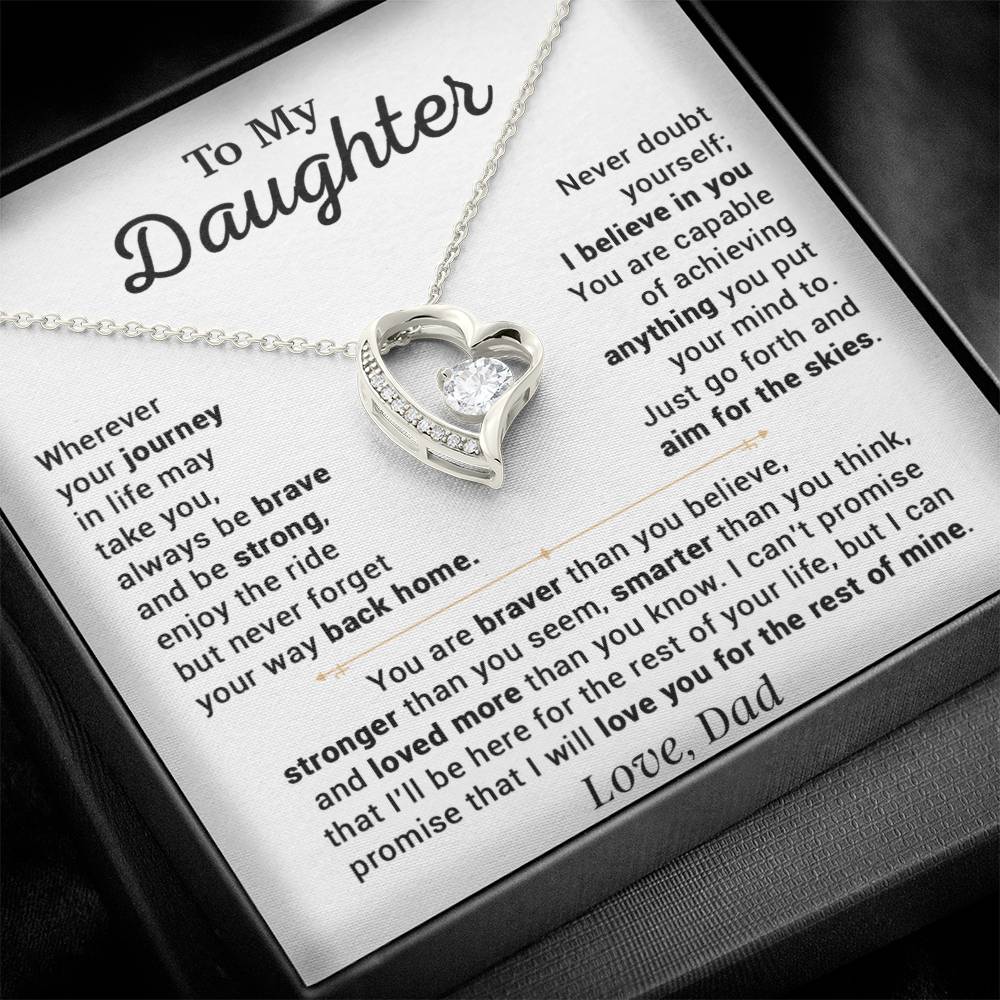 To My Daughter Necklace, Gift for Daughter from Dad, Daughter Father Necklace 14_10