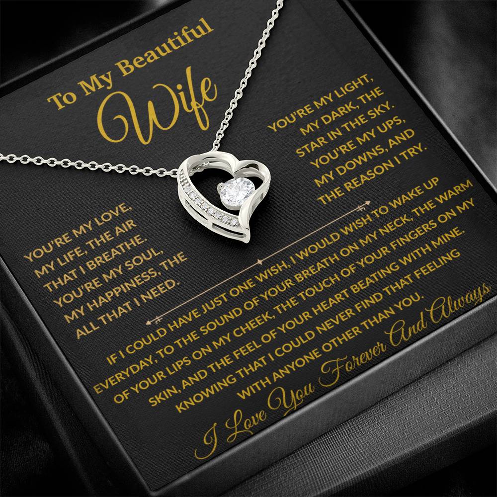 To My Wife Necklace, Christmas Gifts For Women, Anniversary Gift For Wife 8_9_Gold