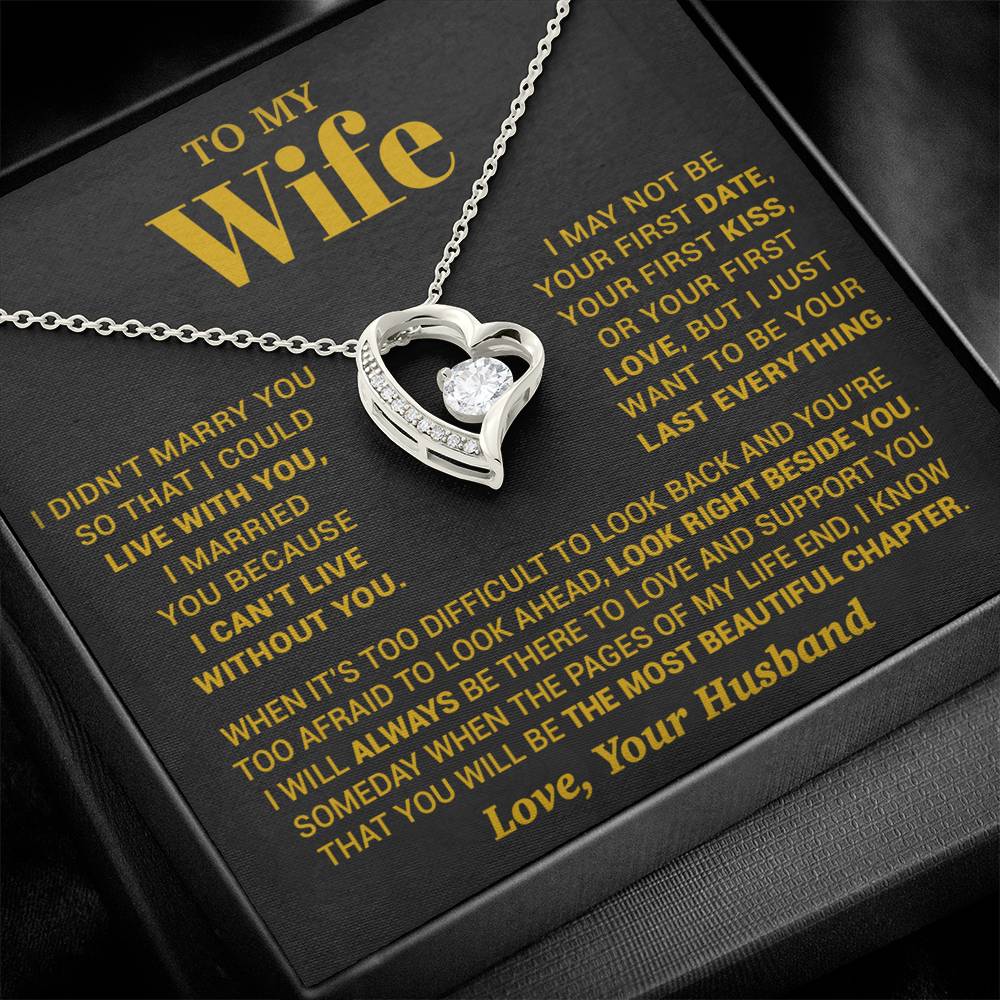 To My Wife Necklace, Christmas Gifts For Women, Anniversary Gift For Wife 28_9_Gold