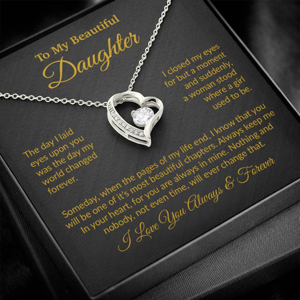 To My Daughter Necklace, Daughter Mother Necklace, Daughter Gift From Mom 8_11_Gold