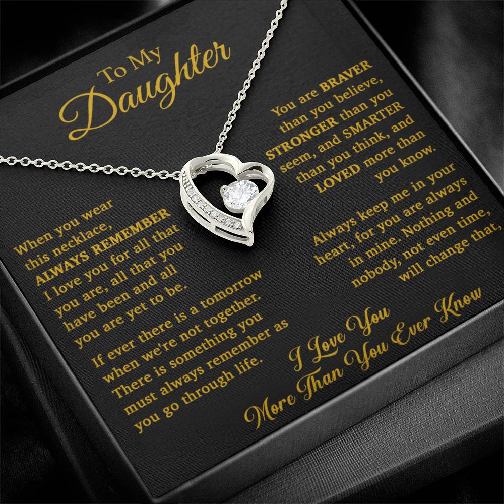 To My Daughter Necklace, Daughter Father Necklace, Daughter Gift From Dad, Mom 15_11_Or