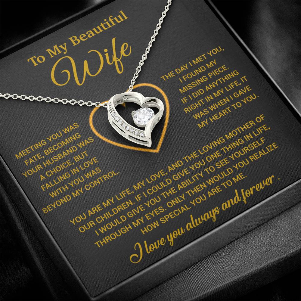 To My Wife Necklace, Christmas Gifts For Women, Anniversary Gift For Wife 10_12_Gold