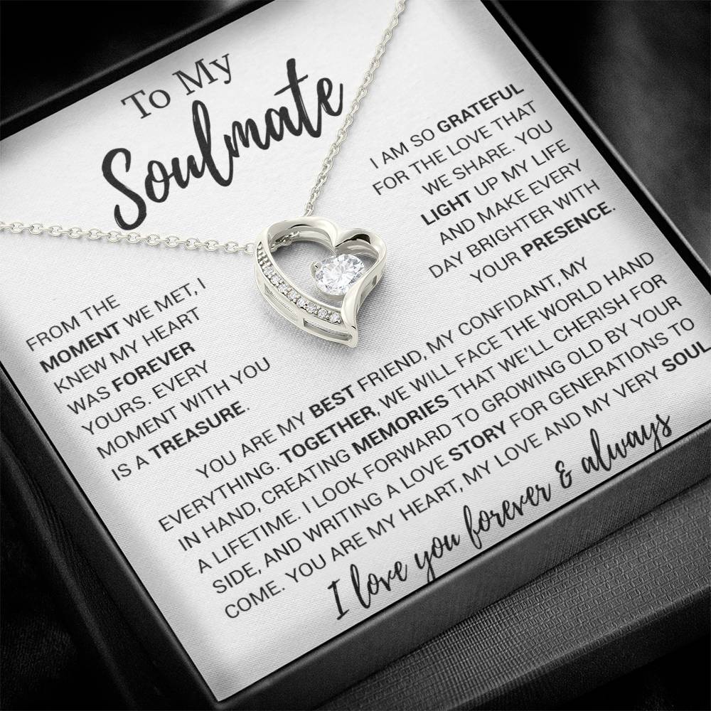 To My Soulmate Necklace, Birthday Gifts For Her, Christmas Gift For Soulmate 30_11_White