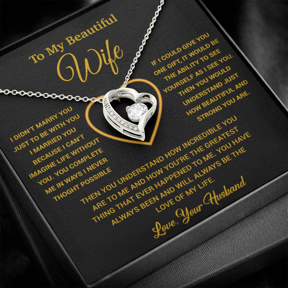 To My Wife Necklace, Gift For Wife, Anniversary Gift For Wife, Necklace For Wife 4_2_Gold