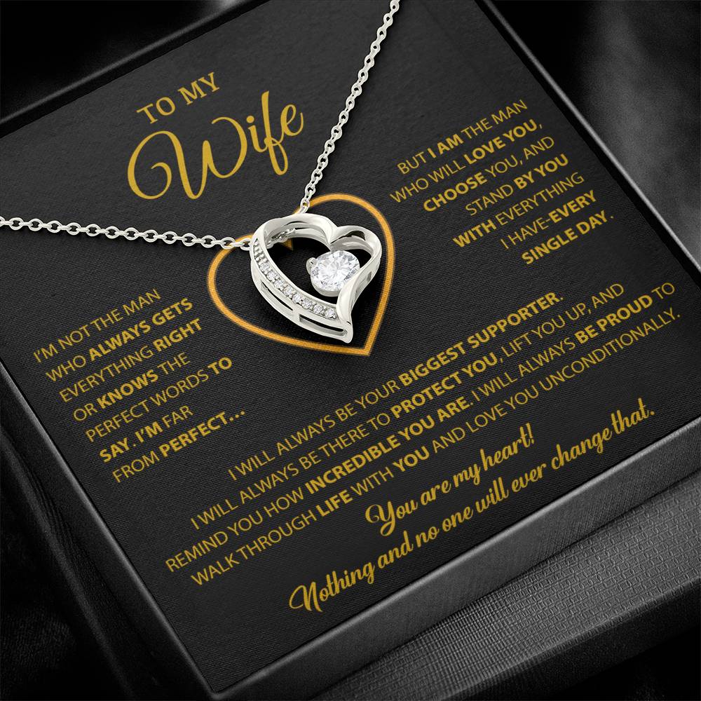 To My Wife Necklace, Gift For Wife, Anniversary Gift For Wife, Necklace For Wife 14_1_Gold