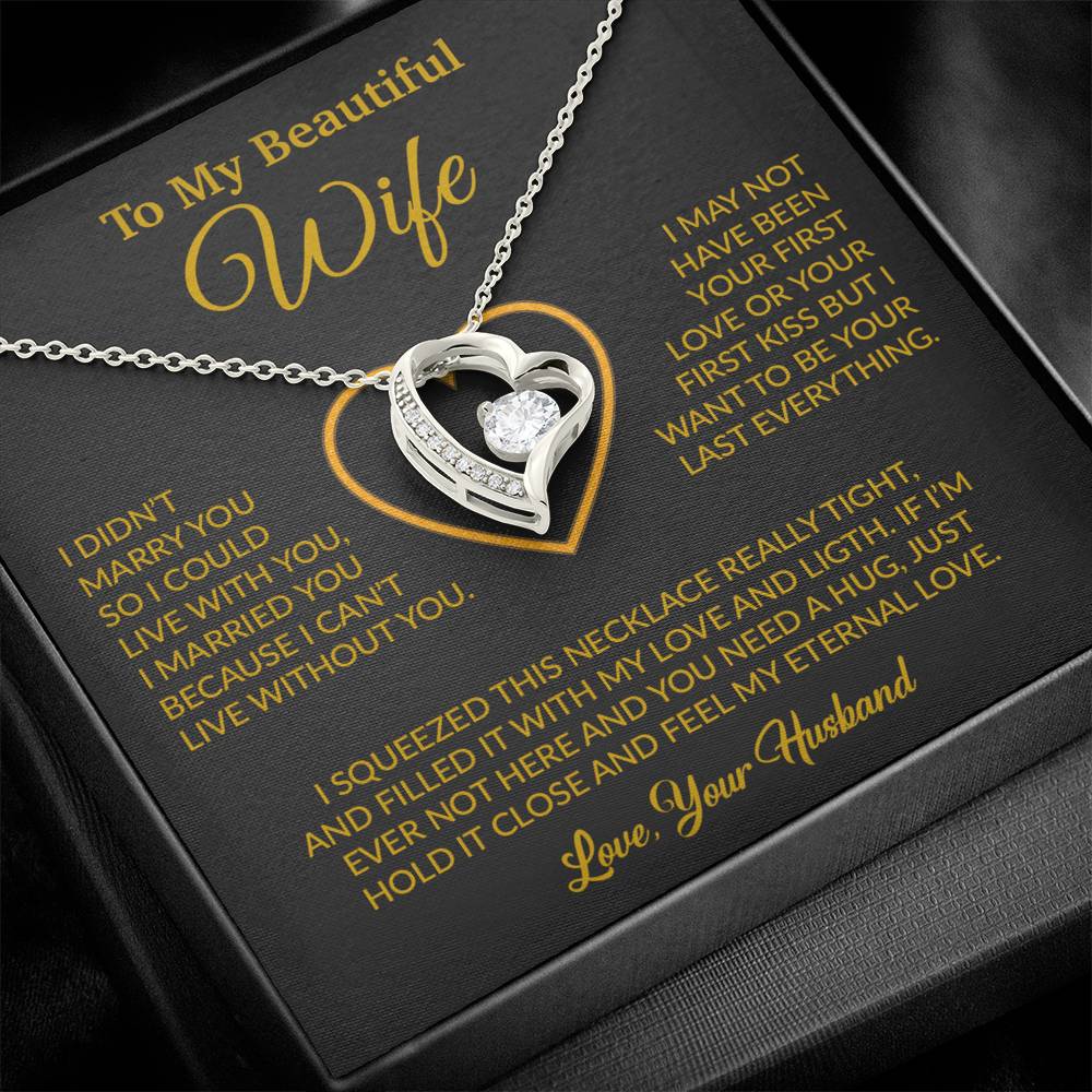 To My Wife Necklace, Gift For Wife, Anniversary Gift For Wife, Necklace For Wife 23_2_Gold