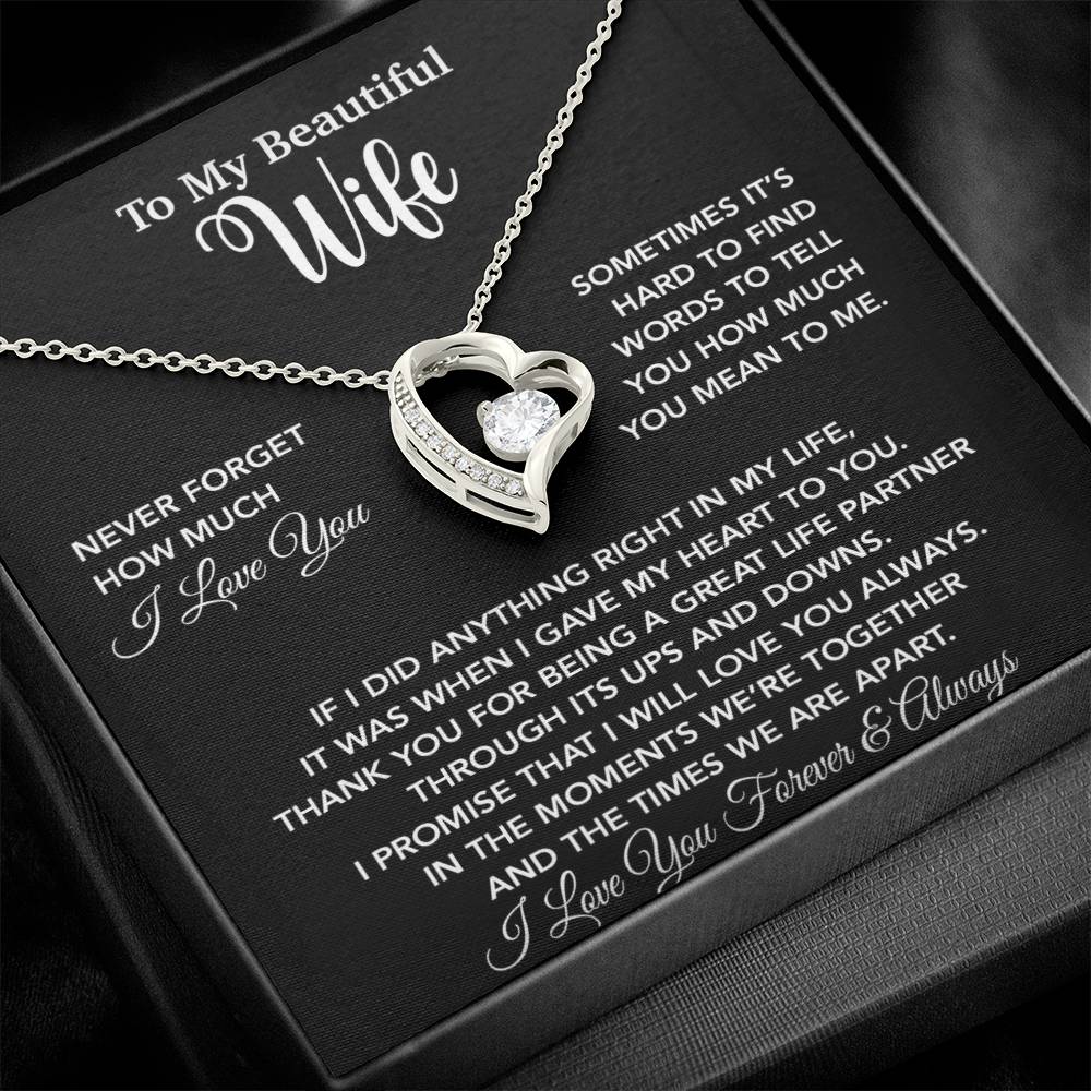 To My Wife Necklace, Christmas Gifts For Wife, Anniversary Cute Gift For Wife_Black_25_9