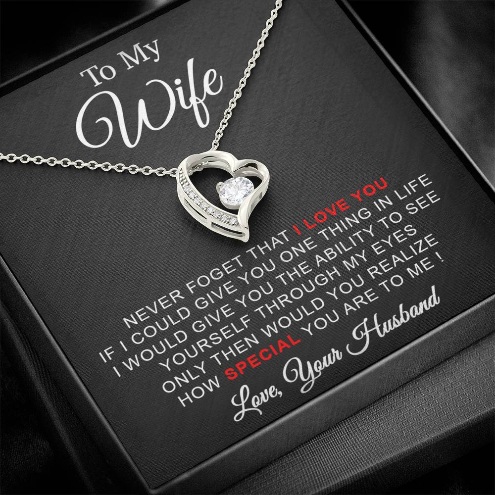 To My Wife Necklace Wife Gift from Husband, Anniversary Gift, Wife Birthday Gift
