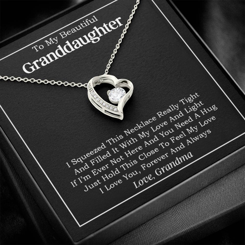 To My Granddaughter Love Grandma Heart Necklace Gift For Granddaughter Birthday 29_8