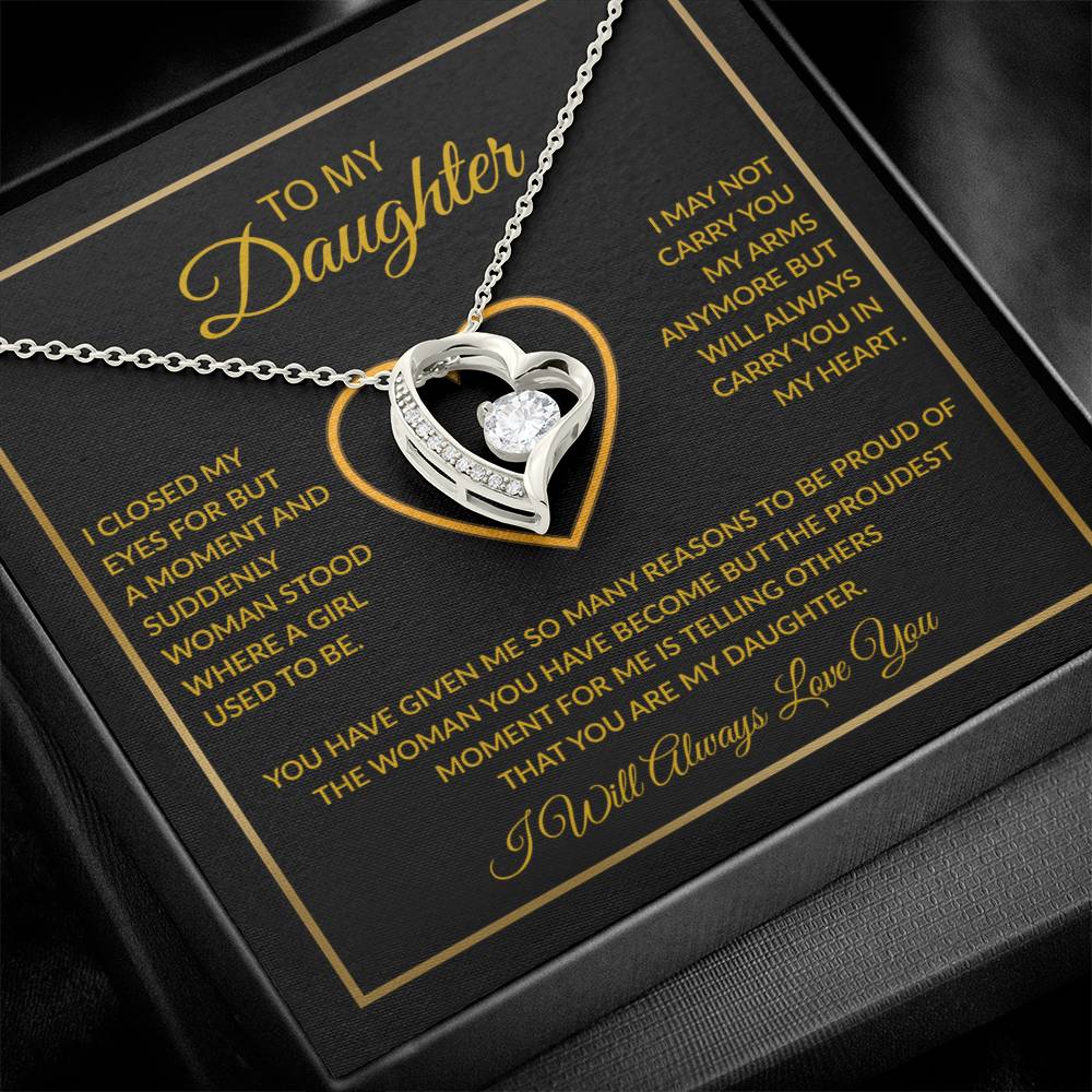 To My Daughter Necklace, Gift for Daughter from Dad, Daughter Father Necklace 27_11_Gold