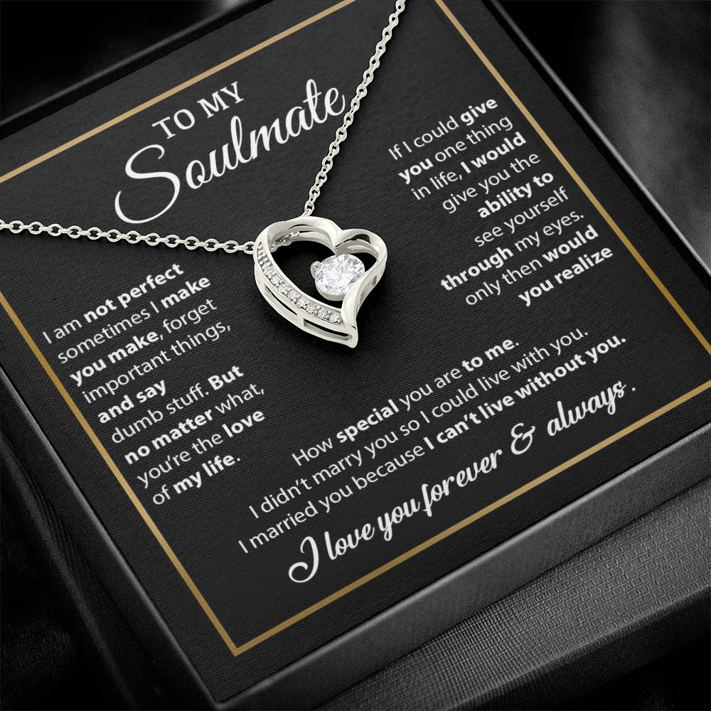 To My Soulmate Necklace, Gift For Wife From Husband, Valentines Gift For Wife 8_2_Black